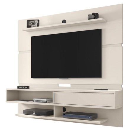 MANHATTAN COMFORT Astor 70.86 Floating Entertainment Center, Off White 223BMC1